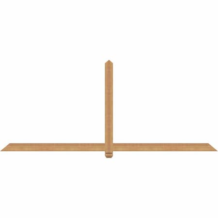 Ekena Millwork Eugene Smooth Timber Gable Bracket, Western Red Cedar, 96"W x 40"H x 1 1/2"D x 3 1/2"F, 10/12 Pitch GBW096X40X0204EUG00SWR